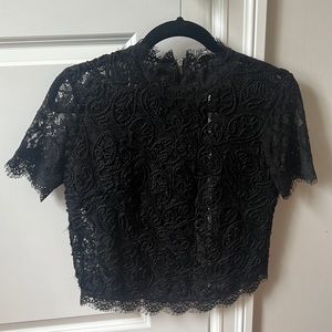 Black short sleeve top